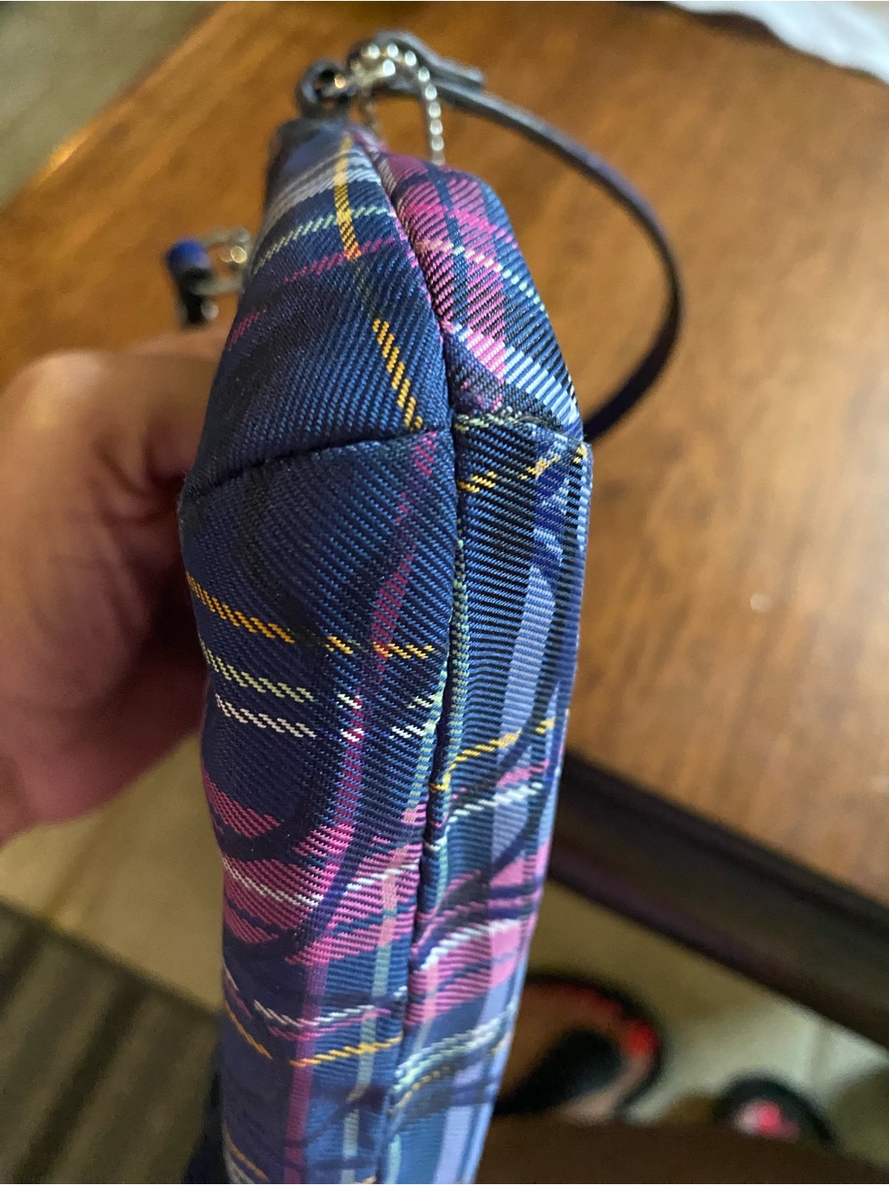 Coach Poppy Plaid wristlet - Picture 3 of 9